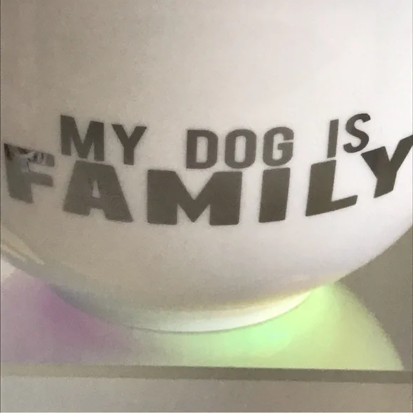 "My Dog is Family" Coffee Cup Mug My Fido Pet Lover Collection- Whte W/Gold Trim - Picture 6 of 13
